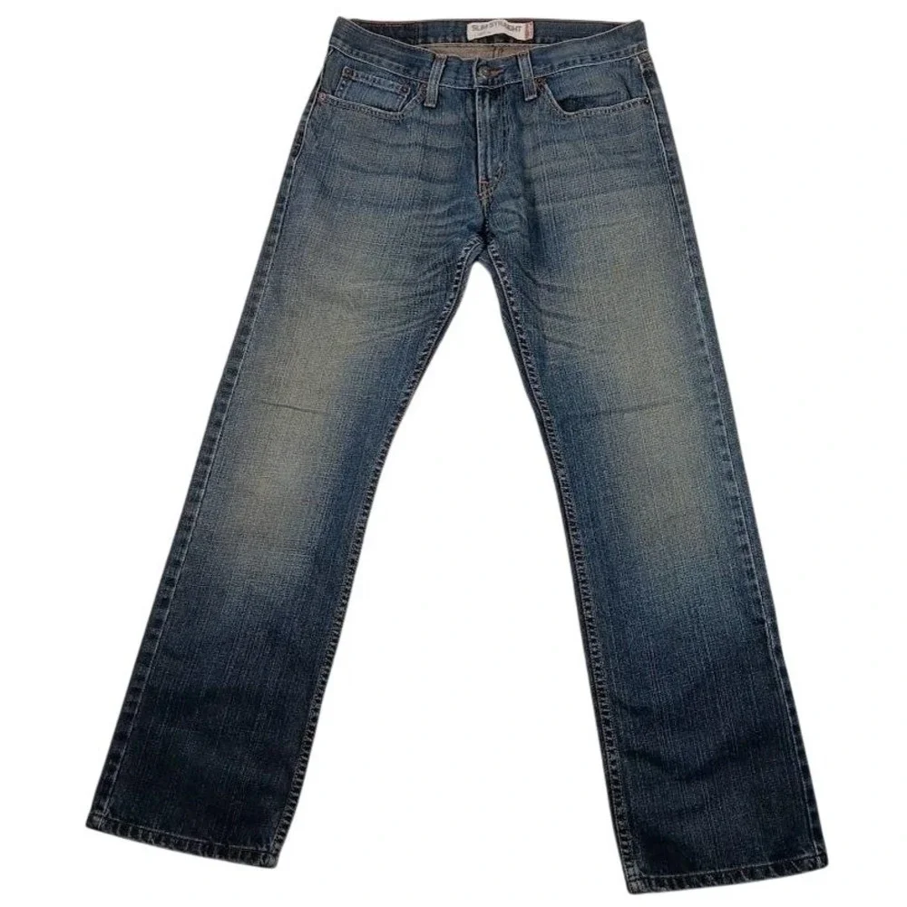 Levis 514 Jeans Mens 33x32 Blue‎ Slim Straight Denim Medium Wash Classic Pants